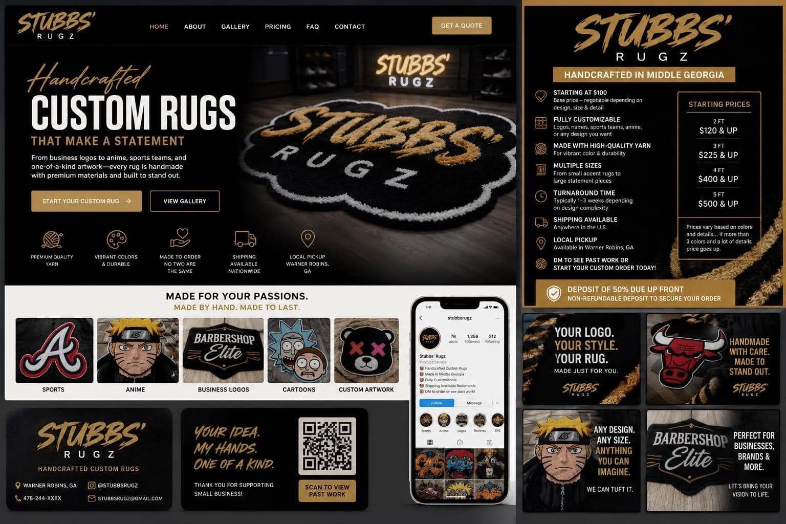 Custom tufted rug by Stubbs' Rugz
